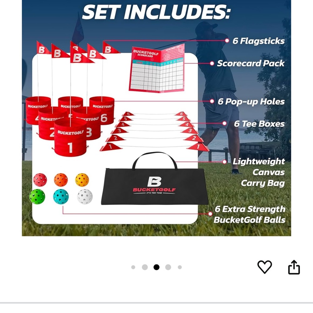 Home Golf Game Set - Red and Black